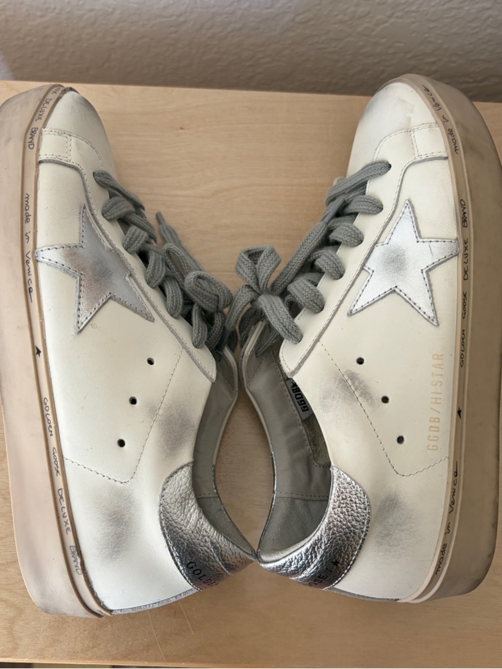 Golden Goose Hi Star platform sneakers silver star - Picture 12 of 17